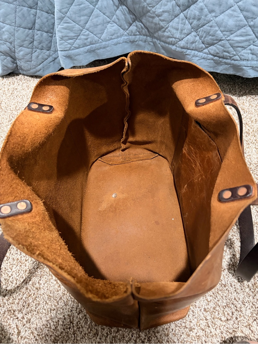 River City Classic Brown Leather Tote Bag - Picture 9 of 9